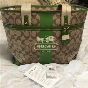 Coach Heritage Stripe Tote
